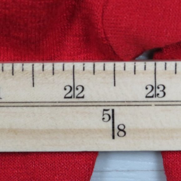 Banana Republic* Women's Long Sleeve Turtle Neck Blouse Size XS Red~‎ Sparkle✨ - Picture 6 of 8